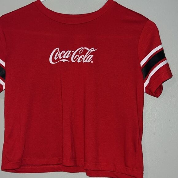 Red Coca Cola Ice Cold Women’s Crop jersey - Picture 2 of 6